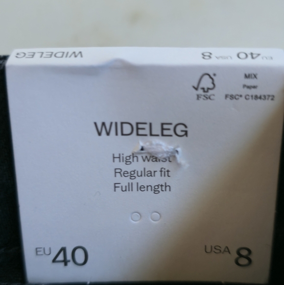 NWT Mango Danila Wide Leg High Rise Jean Size 8 EU40 - Picture 12 of 16